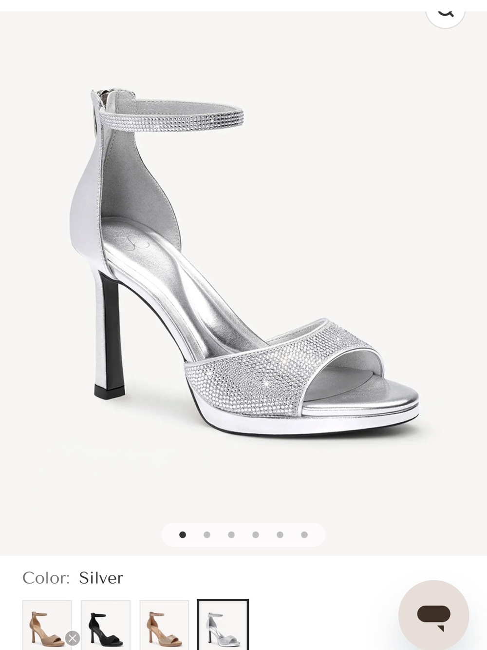 Cozy Island Silver Sleekrise platform Rhinestone Ankle-Strap Stiletto Sandals